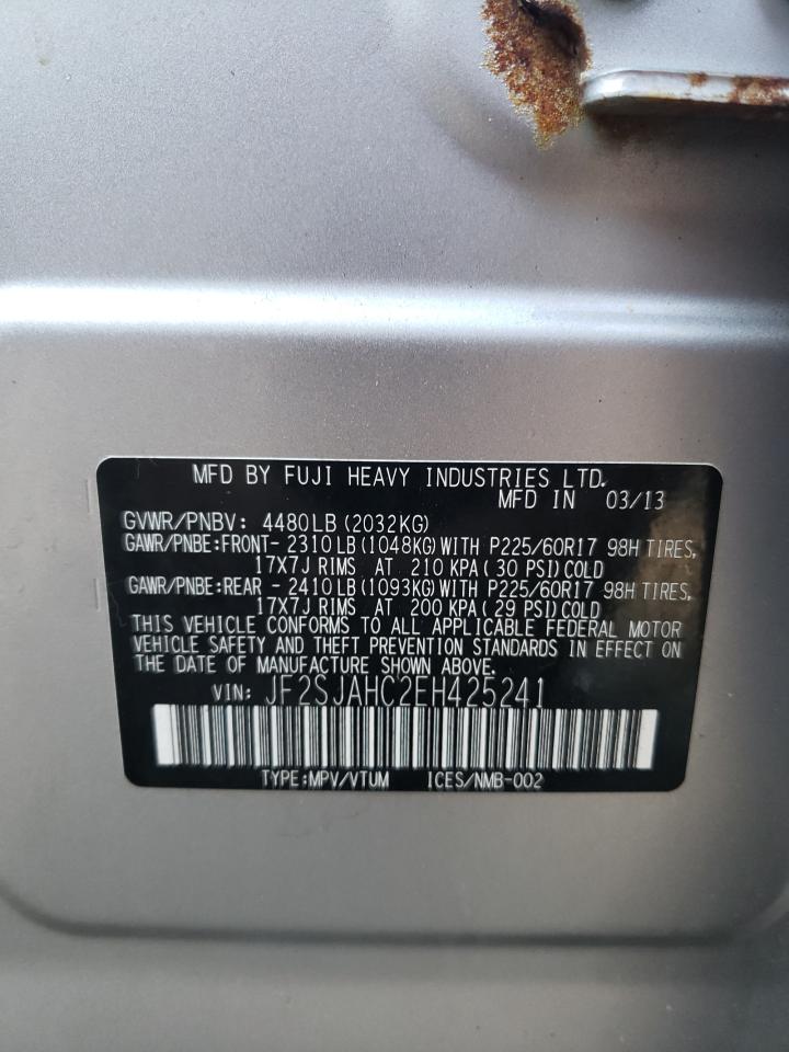 2014 Subaru Forester 2.5I Limited VIN: JF2SJAHC2EH425241 Lot: 63791094