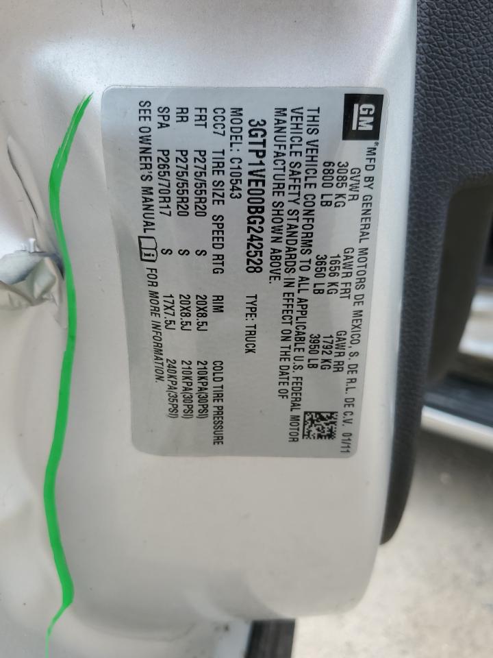 2011 GMC Sierra C1500 Sle VIN: 3GTP1VE00BG242528 Lot: 63129864