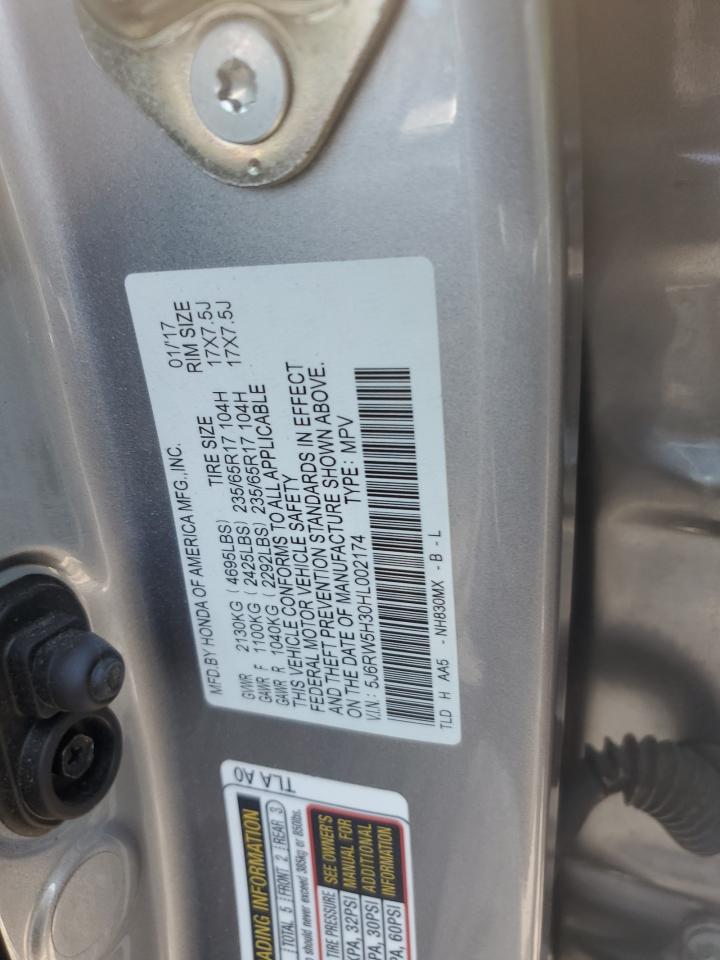 2017 Honda Cr-V Lx VIN: 5J6RW5H30HL002174 Lot: 65244414