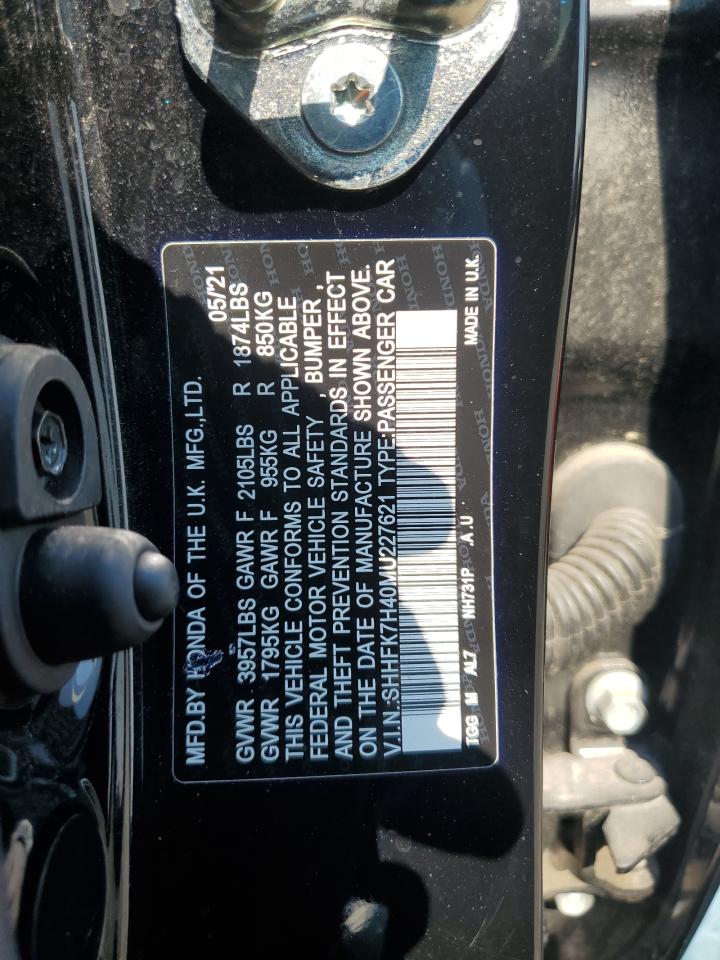 SHHFK7H40MU227621 2021 Honda Civic Sport