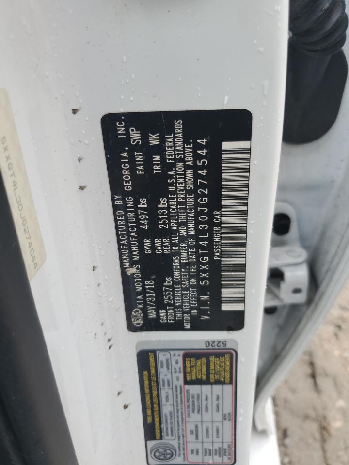 2018 Kia Optima Lx VIN: 5XXGT4L30JG274544 Lot: 62541714