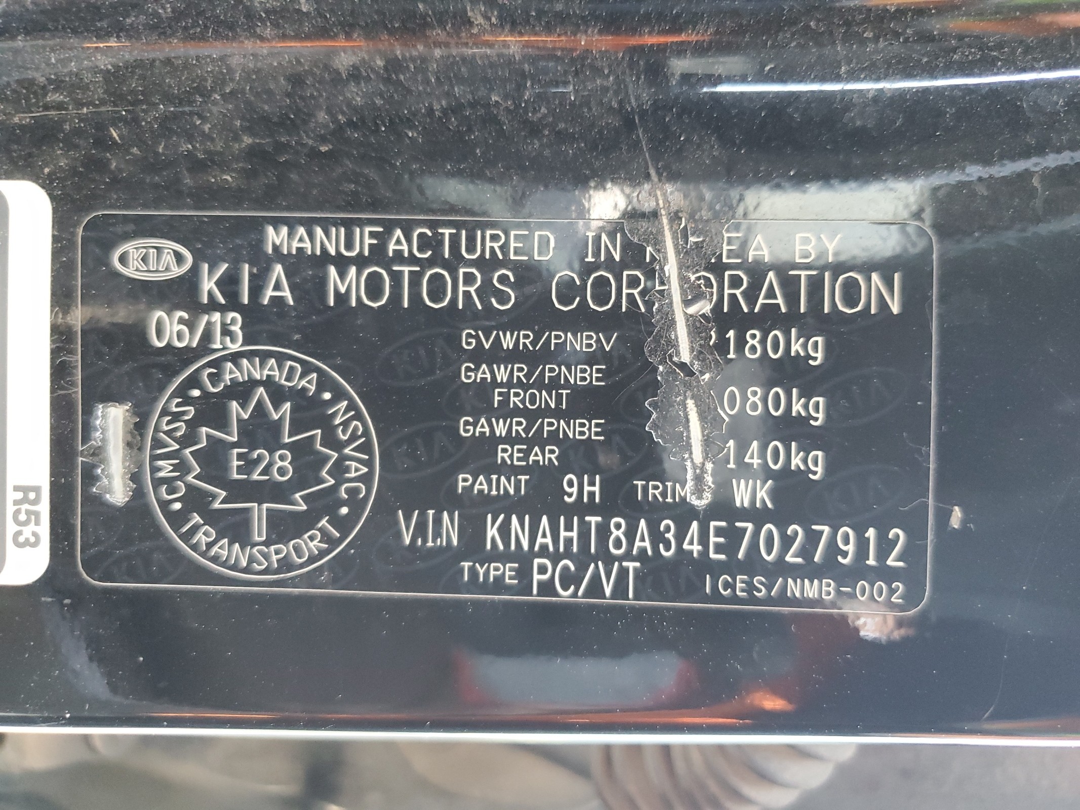 KNAHT8A34E7027912 2014 Kia Rondo