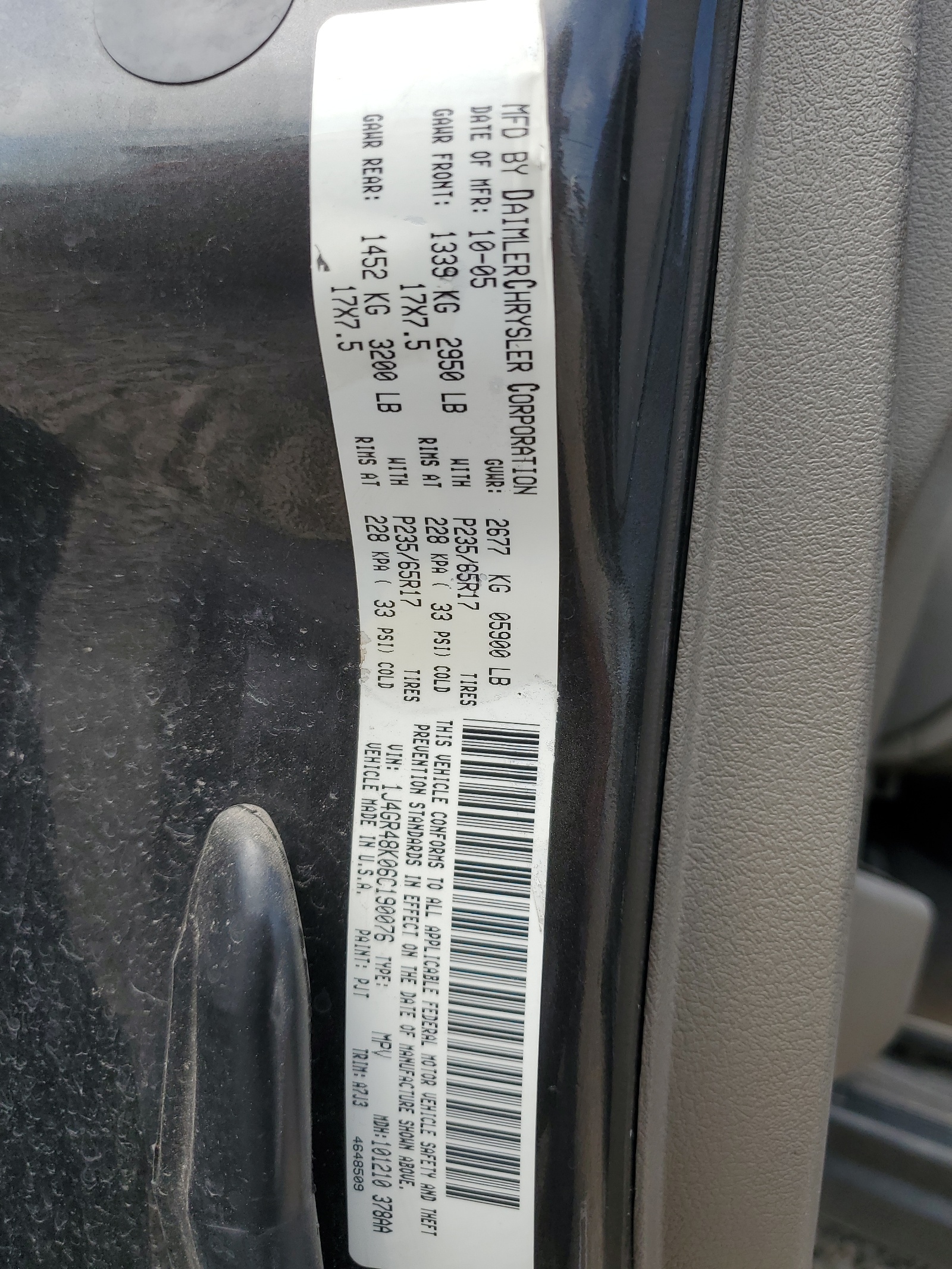 1J4GR48K06C190076 2006 Jeep Grand Cherokee Laredo