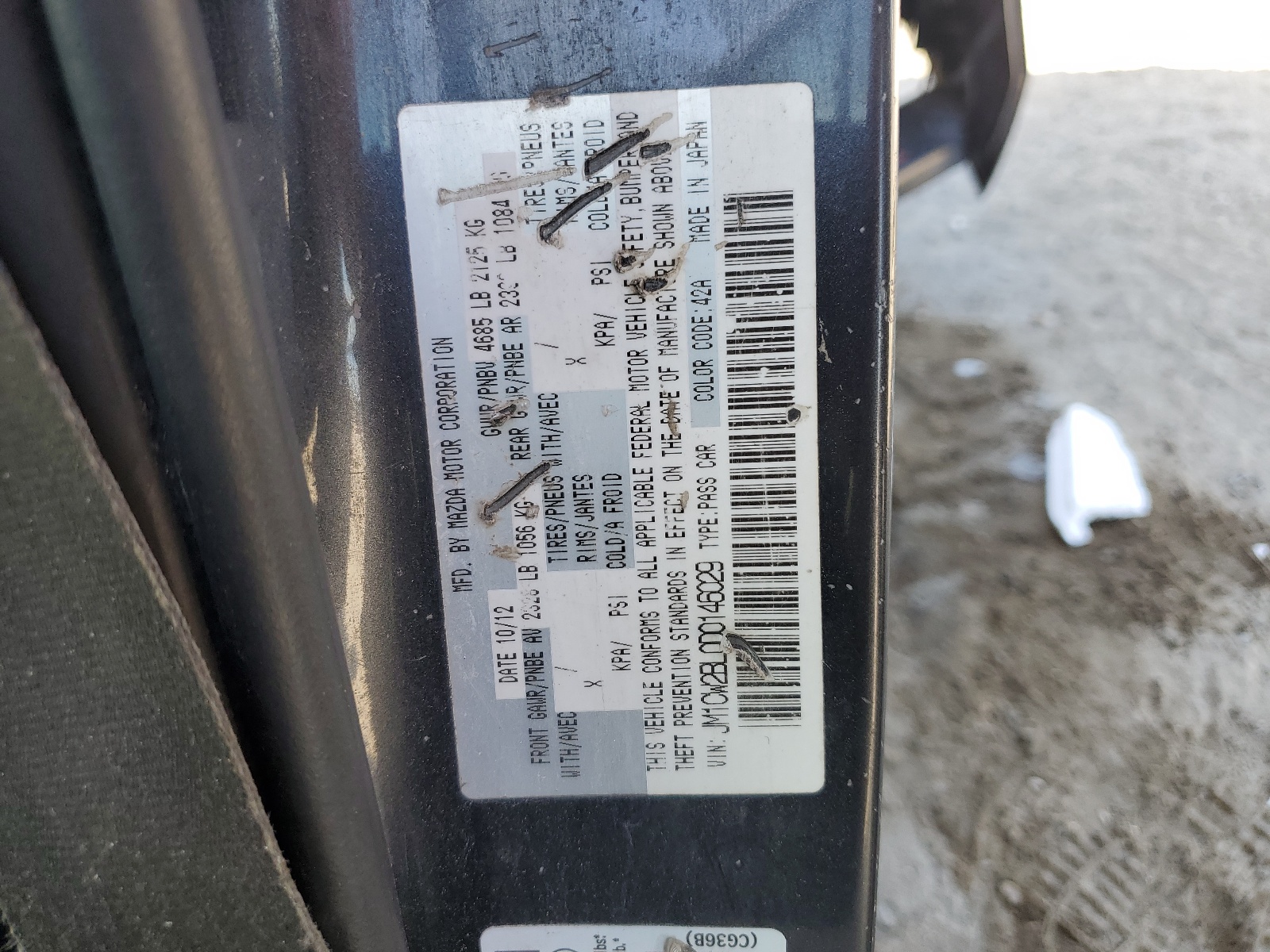 JM1CW2BL0D0146029 2013 Mazda 5