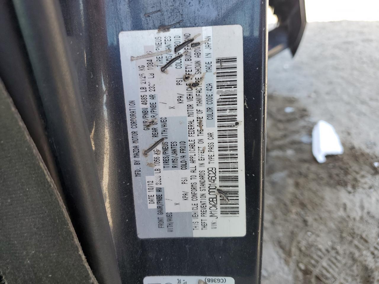 2013 Mazda 5 VIN: JM1CW2BL0D0146029 Lot: 64438664