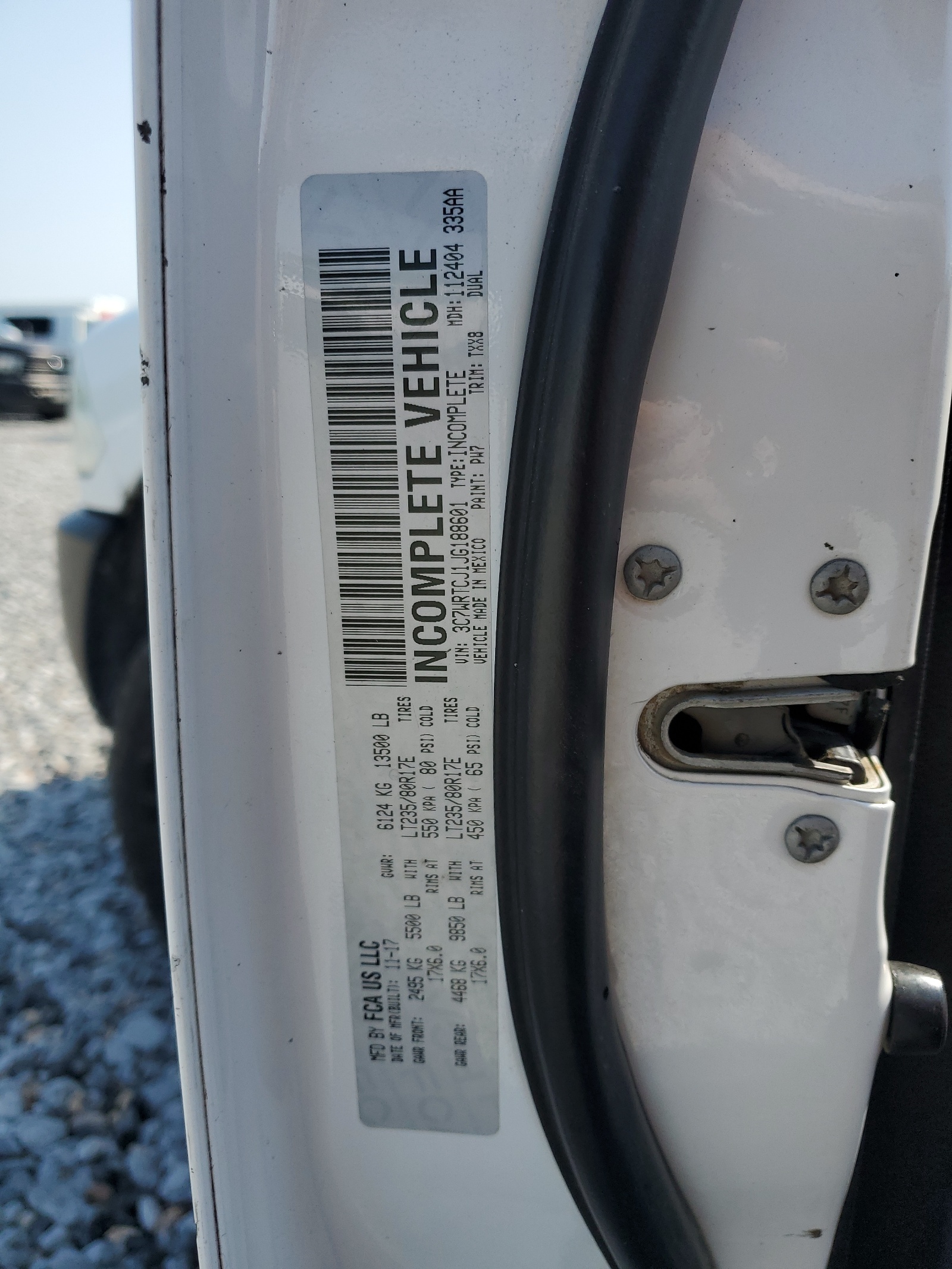 3C7WRTCJ1JG188601 2018 Ram 3500