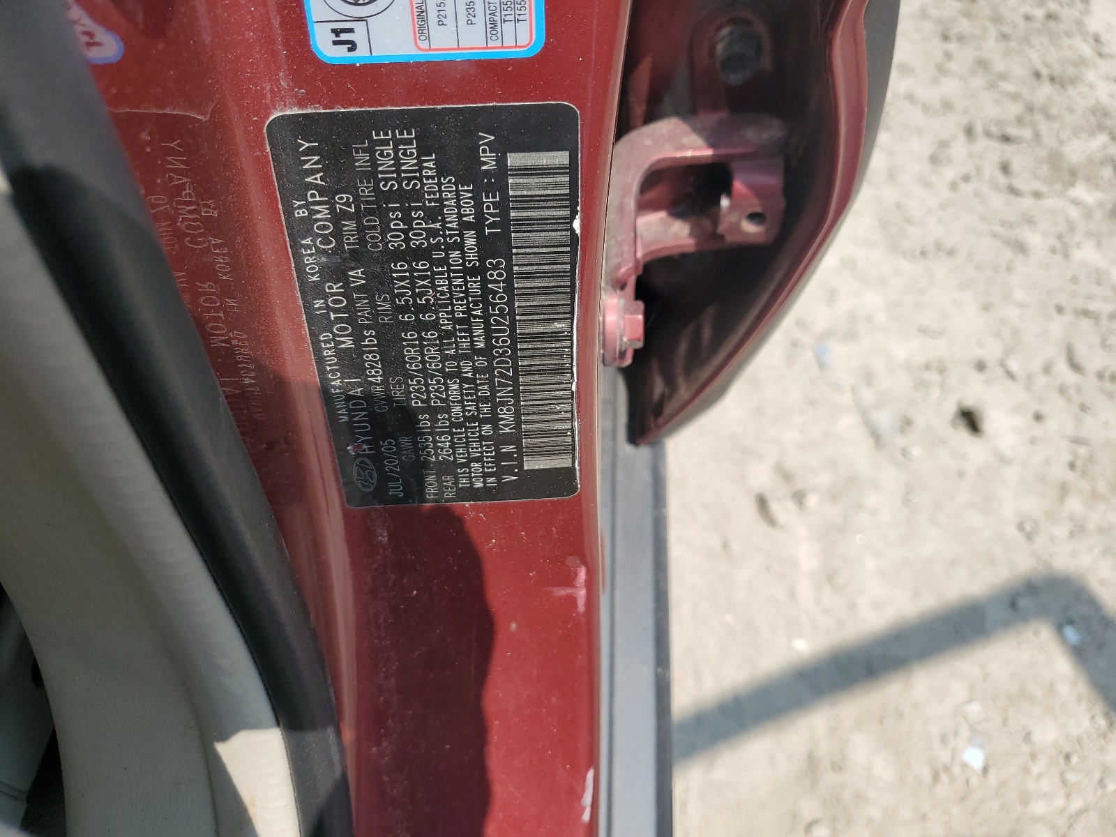 KM8JN72D36U256483 2006 Hyundai Tucson Gls