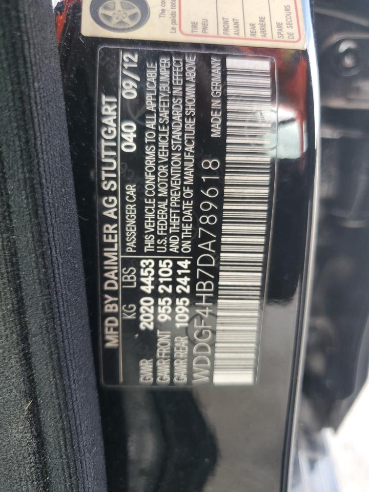 2013 Mercedes-Benz C 250 VIN: WDDGF4HB7DA789618 Lot: 65025555