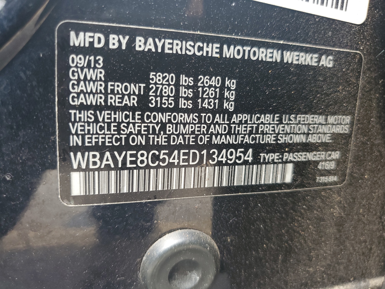 WBAYE8C54ED134954 2014 BMW 750 Li