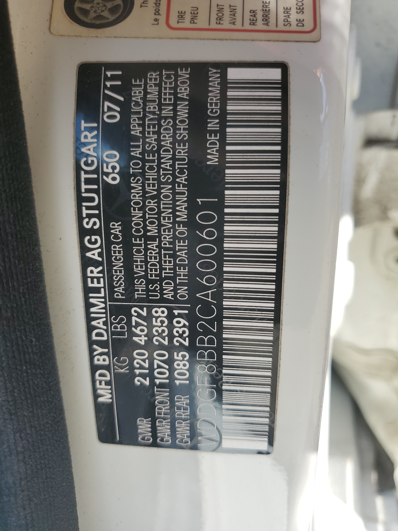 WDDGF8BB2CA600601 2012 Mercedes-Benz C 300 4Matic