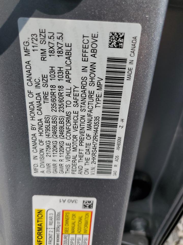 2HKRS4H72RH443535 2024 Honda Cr-V Exl