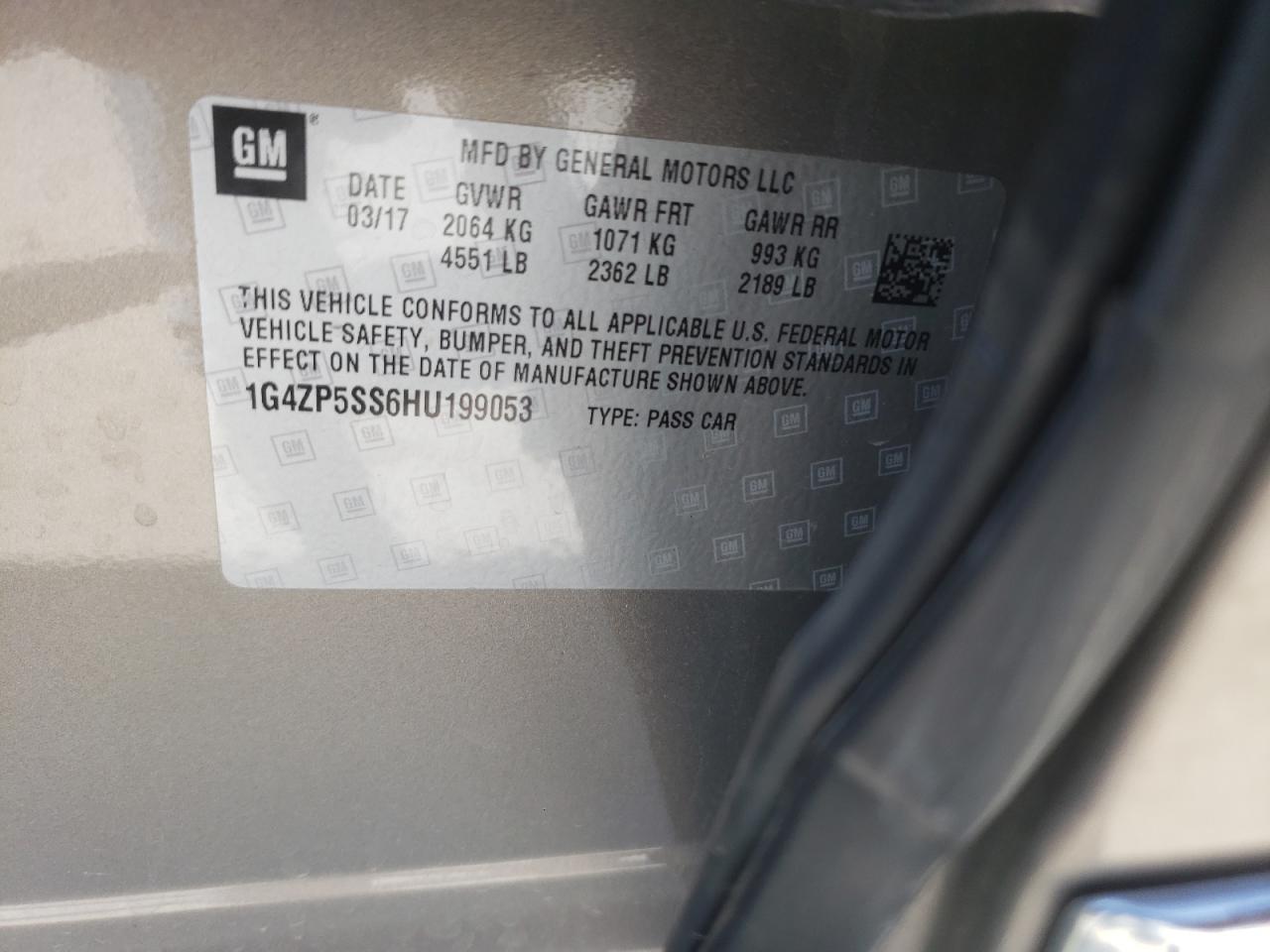 2017 Buick Lacrosse Essence VIN: 1G4ZP5SS6HU199053 Lot: 63222544