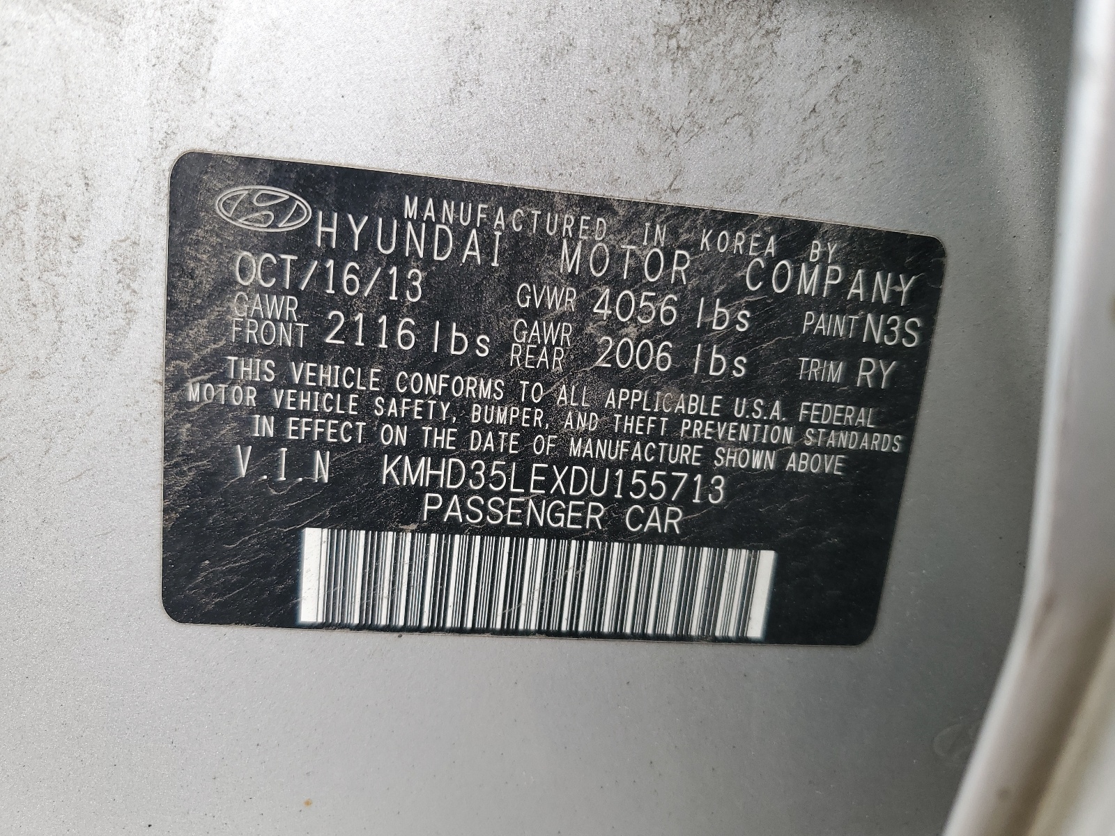 KMHD35LEXDU155713 2013 Hyundai Elantra Gt