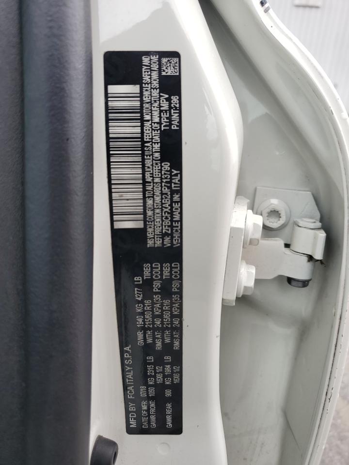 2018 Fiat 500X Pop VIN: ZFBCFXAB2JP713790 Lot: 62655864