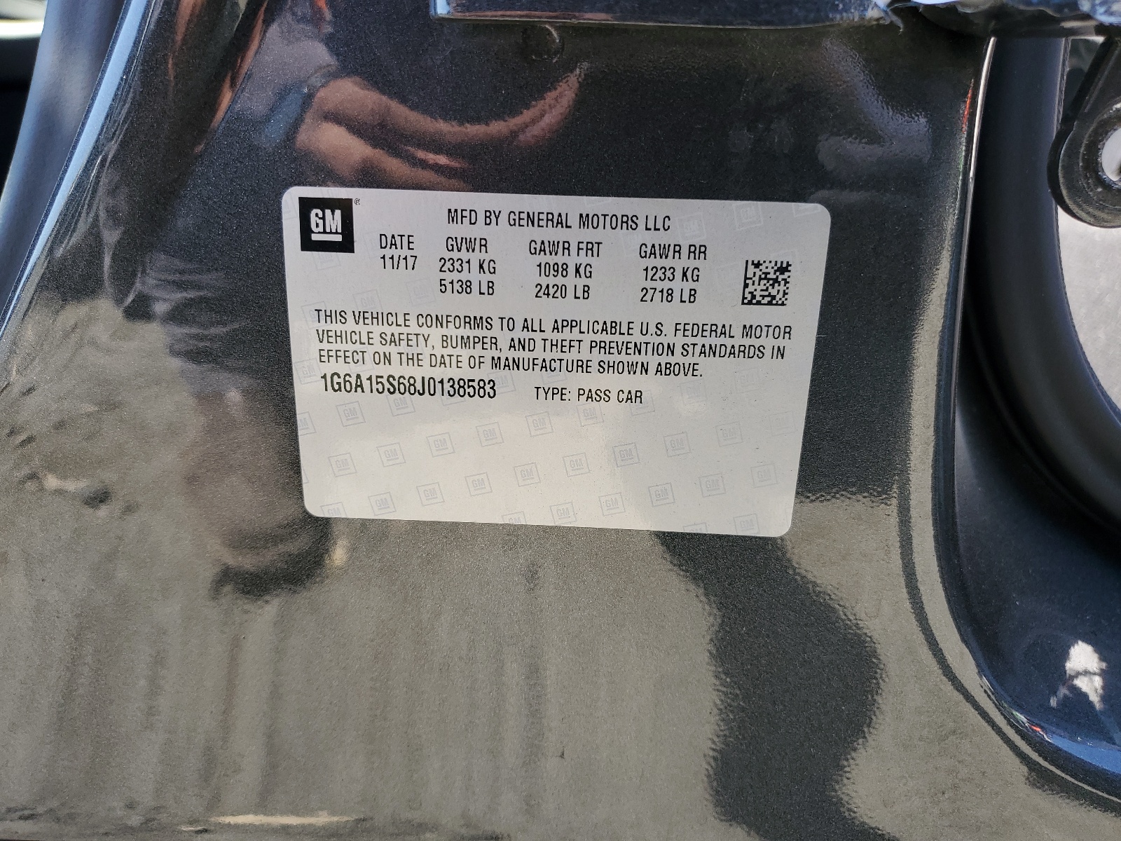 1G6A15S68J0138583 2018 Cadillac Cts-V