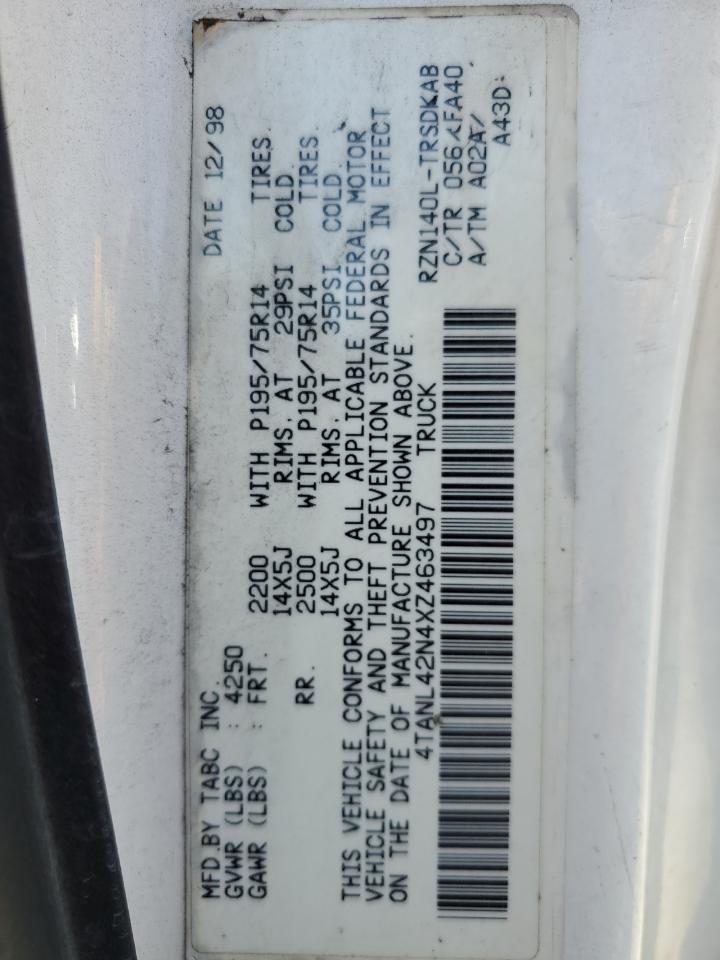 1999 Toyota Tacoma VIN: 4TANL42N4XZ463497 Lot: 62329464