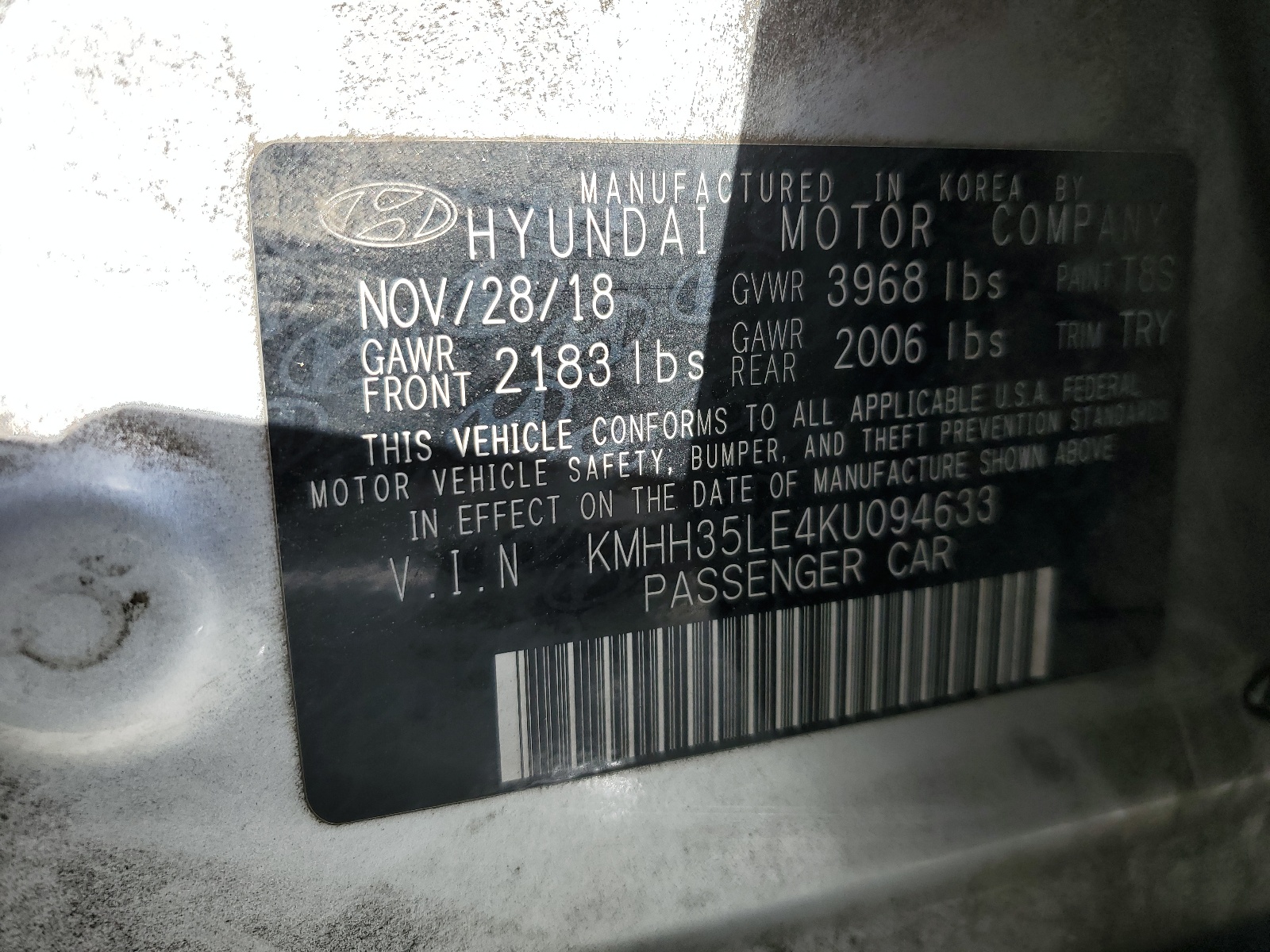 KMHH35LE4KU094633 2019 Hyundai Elantra Gt