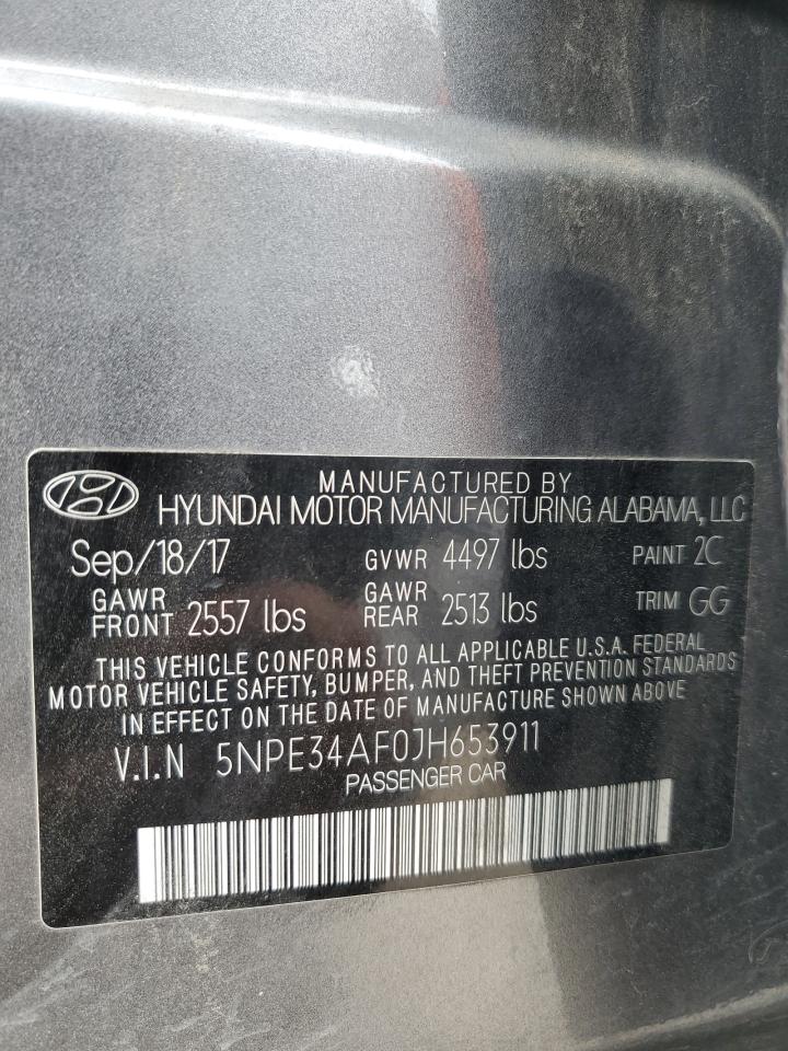 5NPE34AF0JH653911 2018 Hyundai Sonata Sport