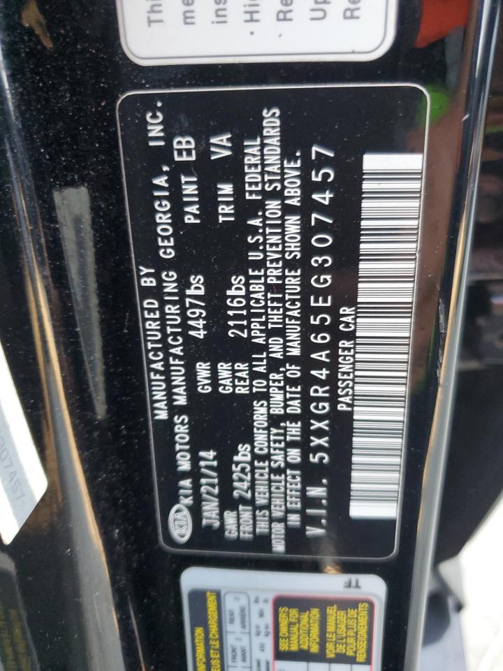 2014 Kia Optima Sx VIN: 5XXGR4A65EG307457 Lot: 63845124