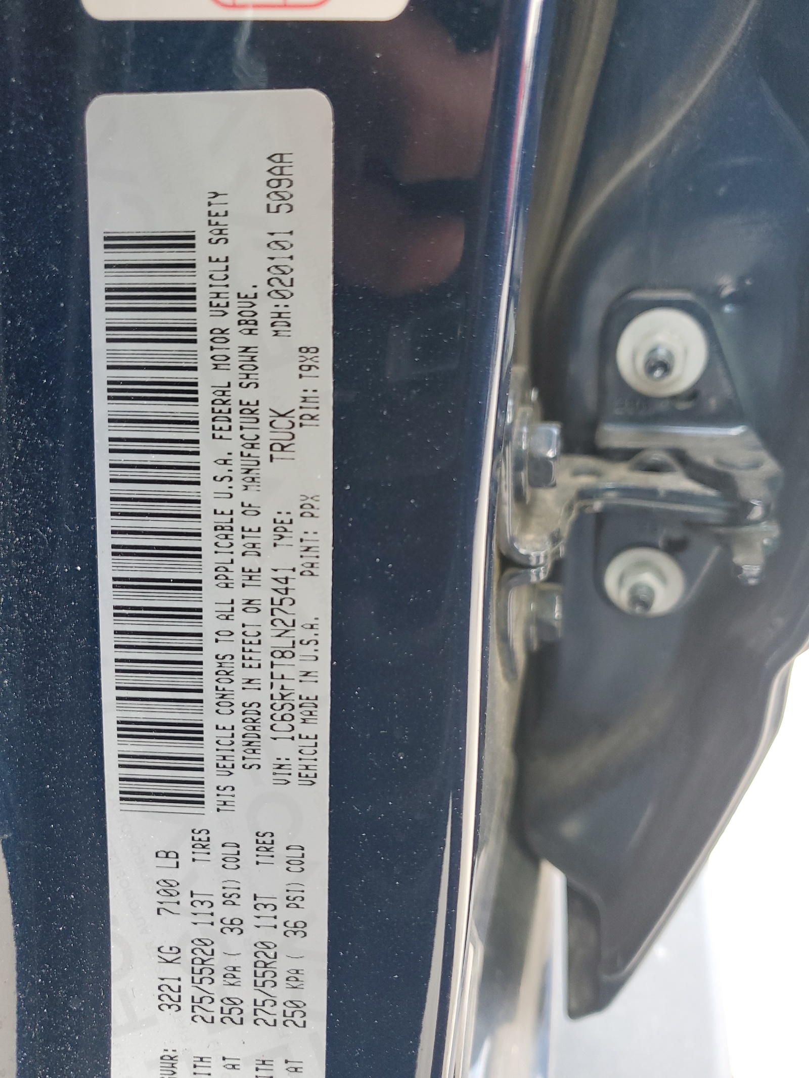 1C6SRFFT8LN275441 2020 Ram 1500 Big Horn/Lone Star