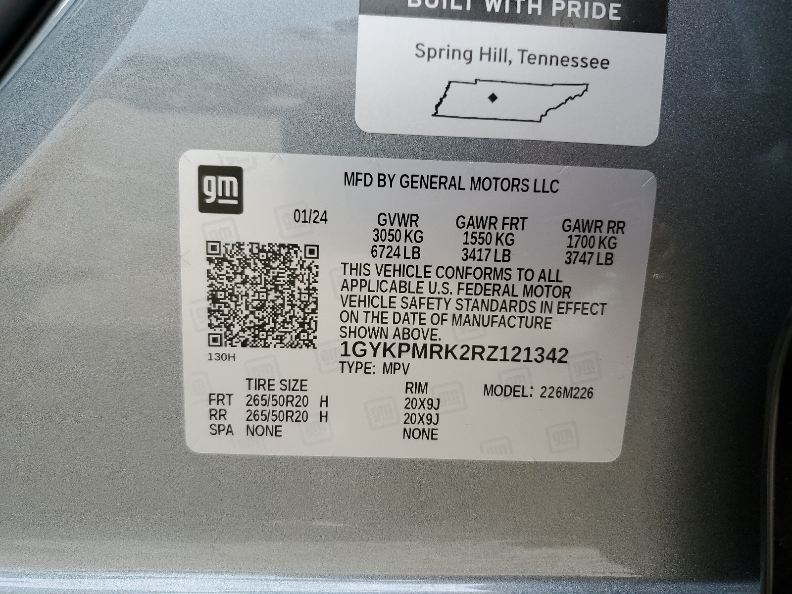 1GYKPMRK2RZ121342 2024 Cadillac Lyriq Tech