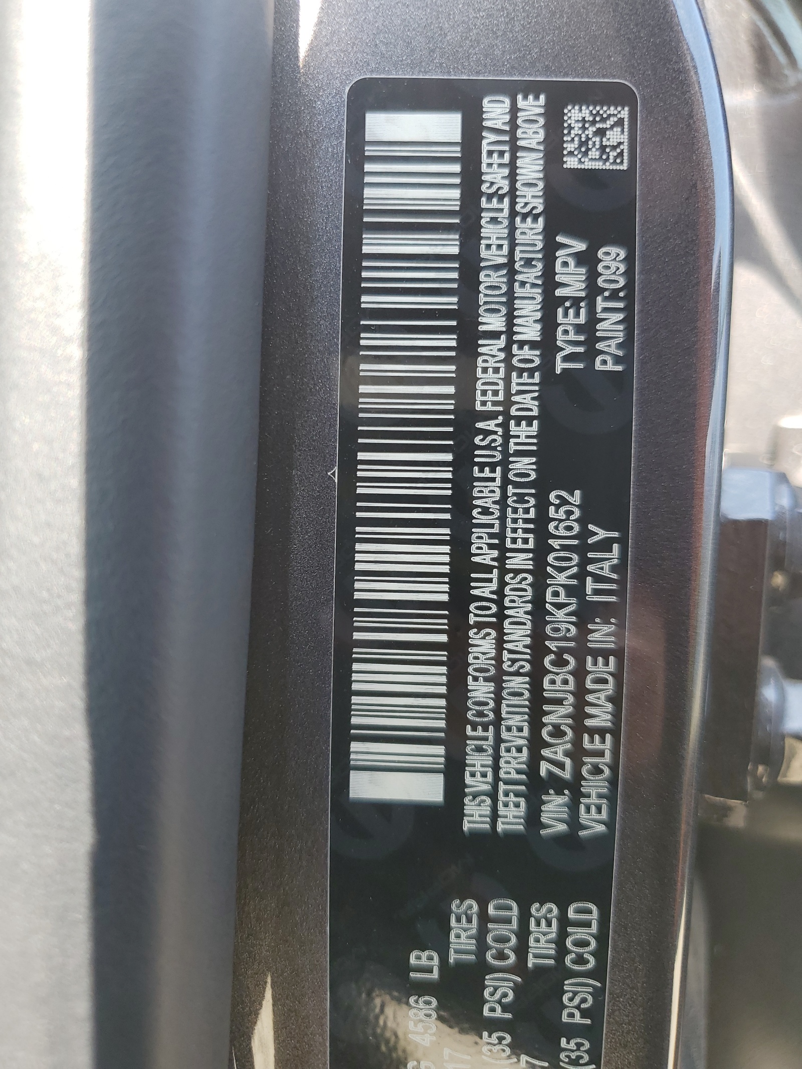 ZACNJBC19KPK01652 2019 Jeep Renegade Trailhawk