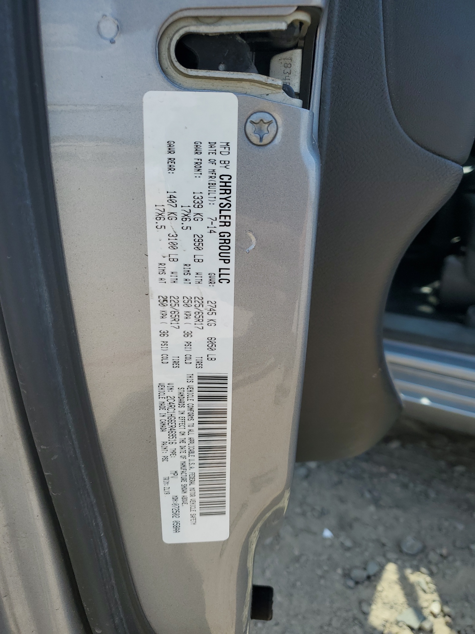 2C4RC1HG6ER469516 2014 Chrysler Town & Country S