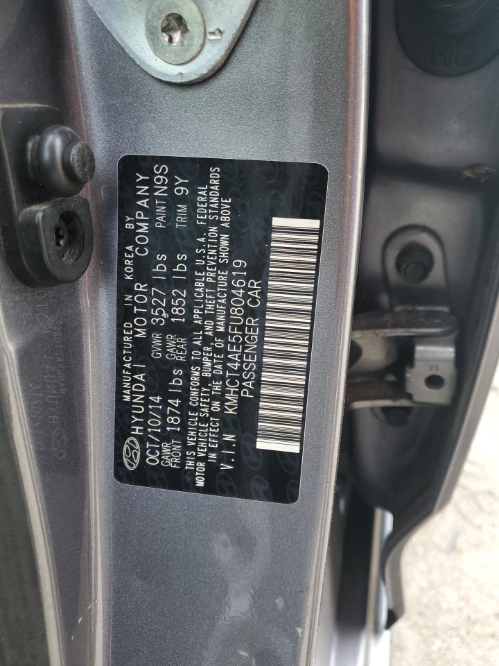 2015 Hyundai Accent Gls VIN: KMHCT4AE5FU804619 Lot: 64235054