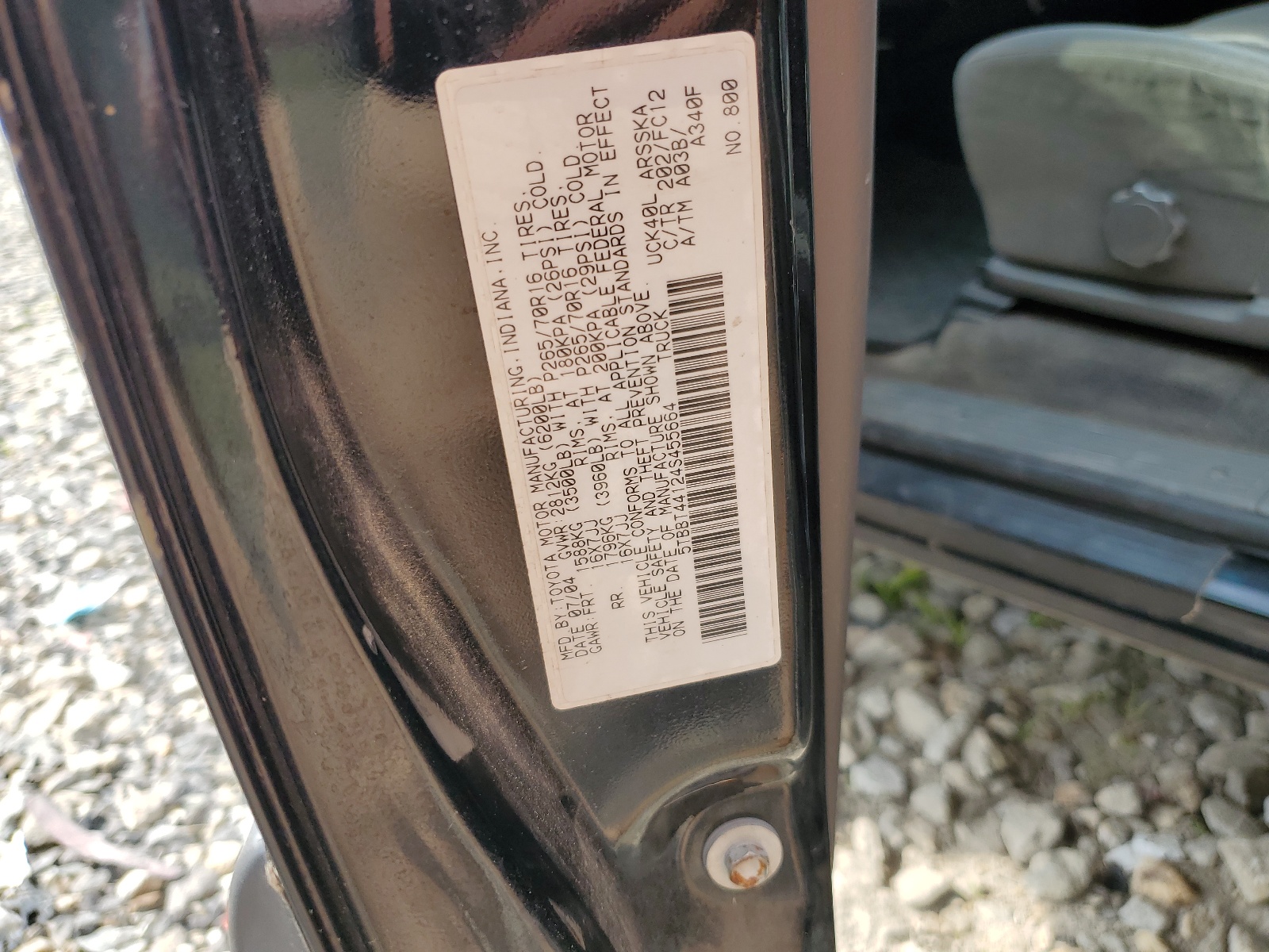 5TBBT44124S455664 2004 Toyota Tundra Access Cab Sr5