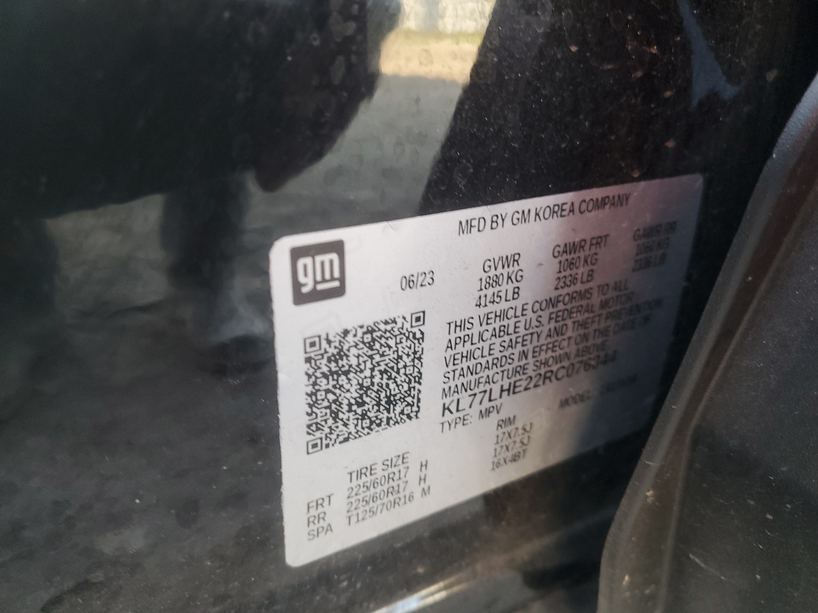 KL77LHE22RC076844 2024 Chevrolet Trax 1Lt