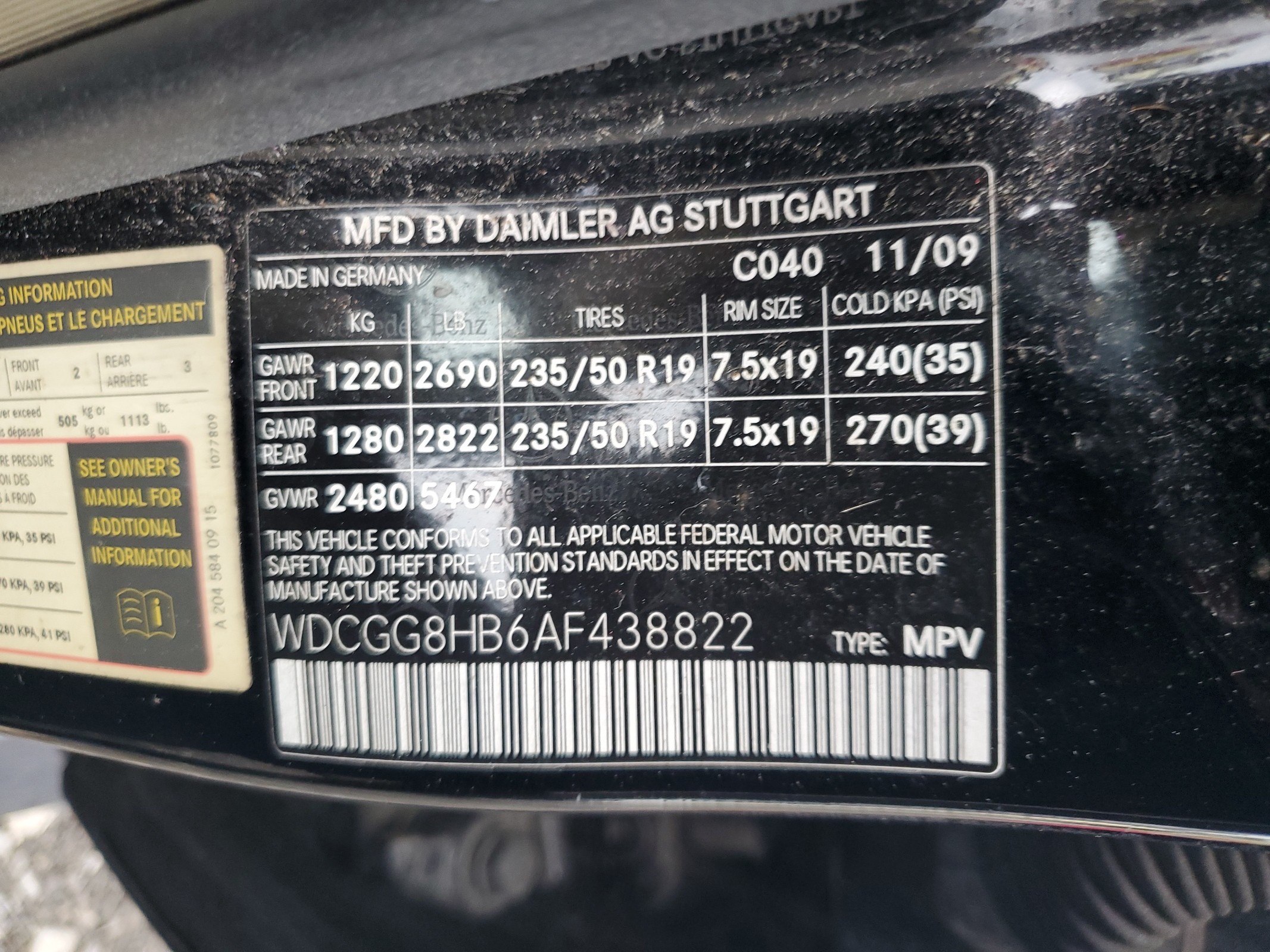 WDCGG8HB6AF438822 2010 Mercedes-Benz Glk 350 4Matic