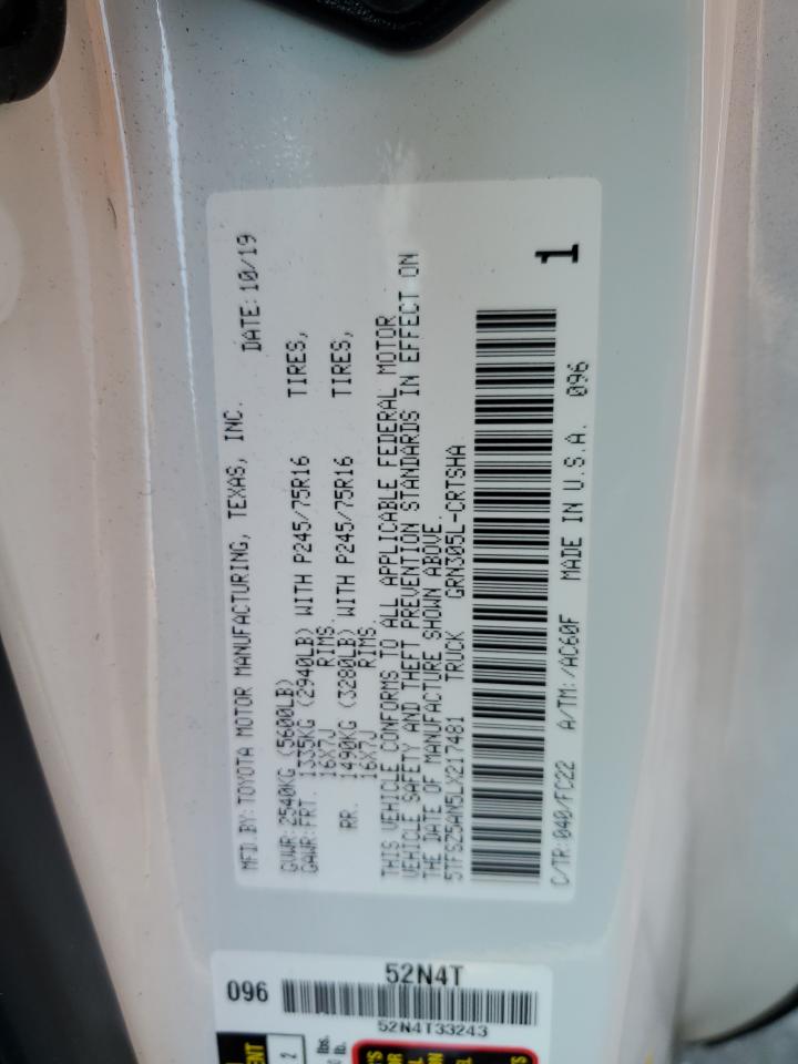 2020 Toyota Tacoma Access Cab VIN: 5TFSZ5AN5LX217481 Lot: 64788564