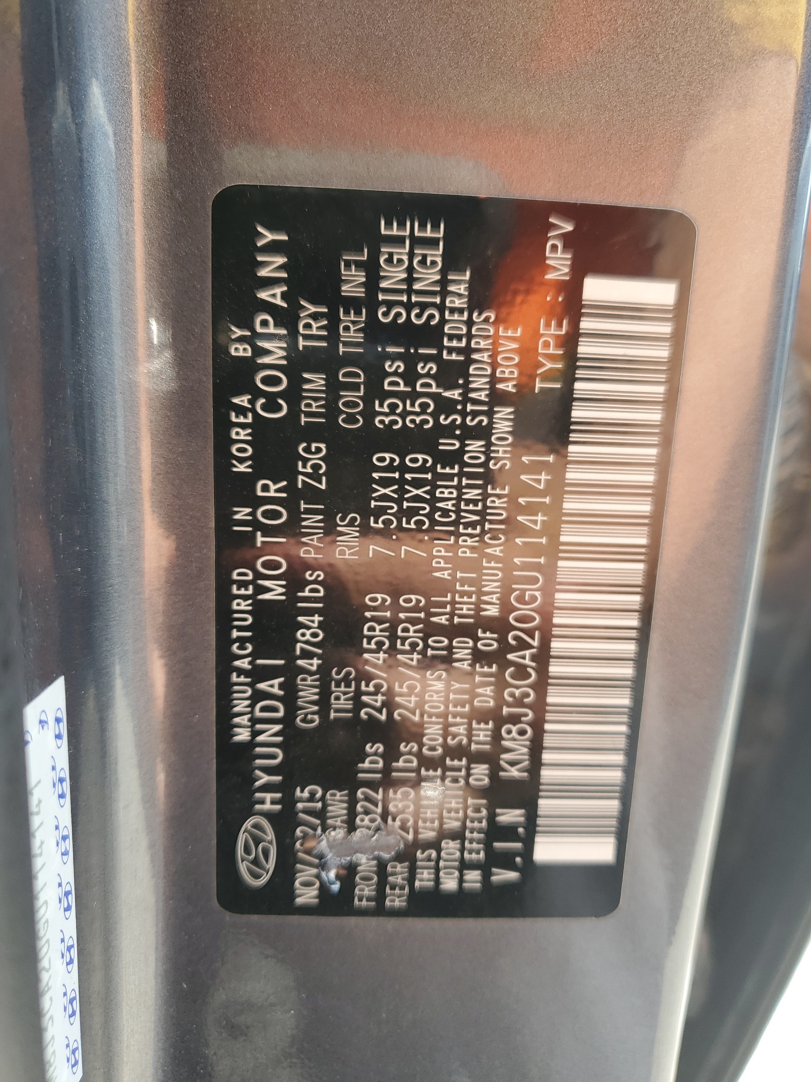 KM8J3CA20GU114141 2016 Hyundai Tucson Limited