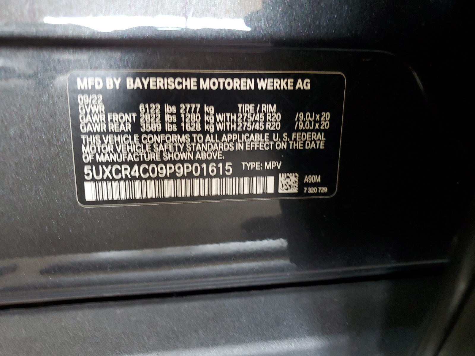 2023 BMW X5 Sdrive 40I vin: 5UXCR4C09P9P01615