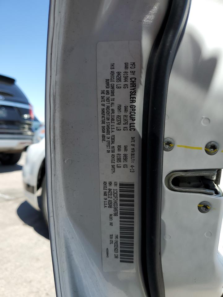 2013 Dodge Dart Limited VIN: 1C3CDFCHXDD309788 Lot: 62274204