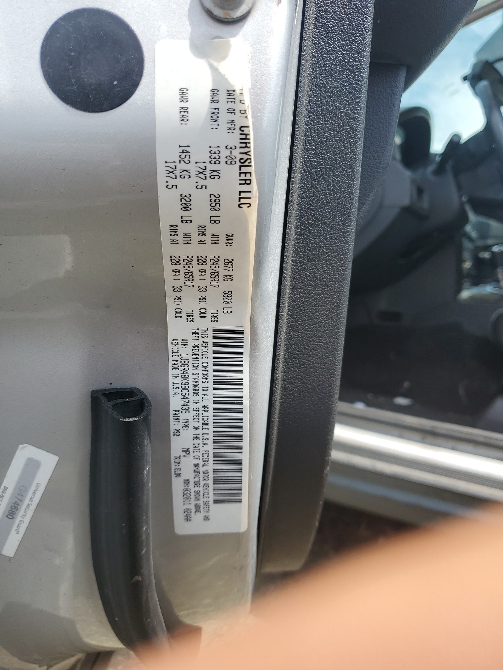 1J8GR48K99C547435 2009 Jeep Grand Cherokee Laredo