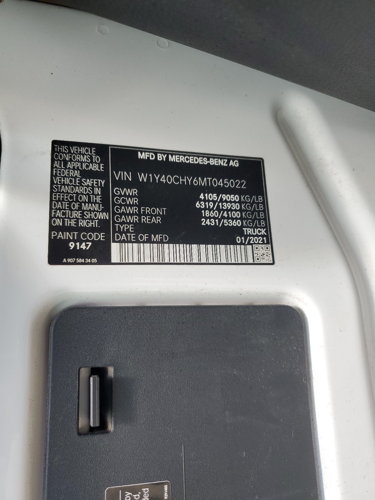 W1Y40CHY6MT045022 2021 Mercedes-Benz Sprinter 2500