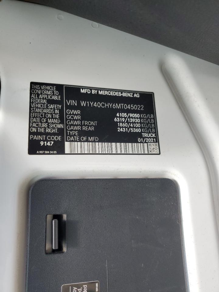2021 Mercedes-Benz Sprinter 2500 VIN: W1Y40CHY6MT045022 Lot: 62717034