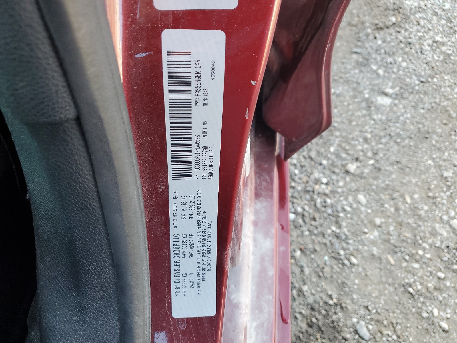 1C3CCCAB1FN540026 2015 Chrysler 200 Limited