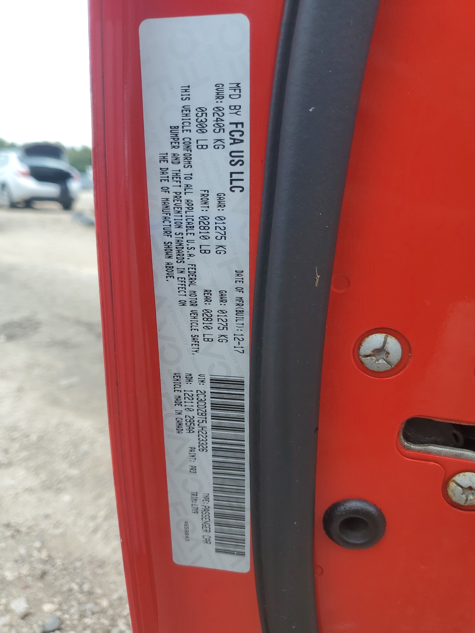 2C3CDZBT5JH223326 2018 Dodge Challenger R/T