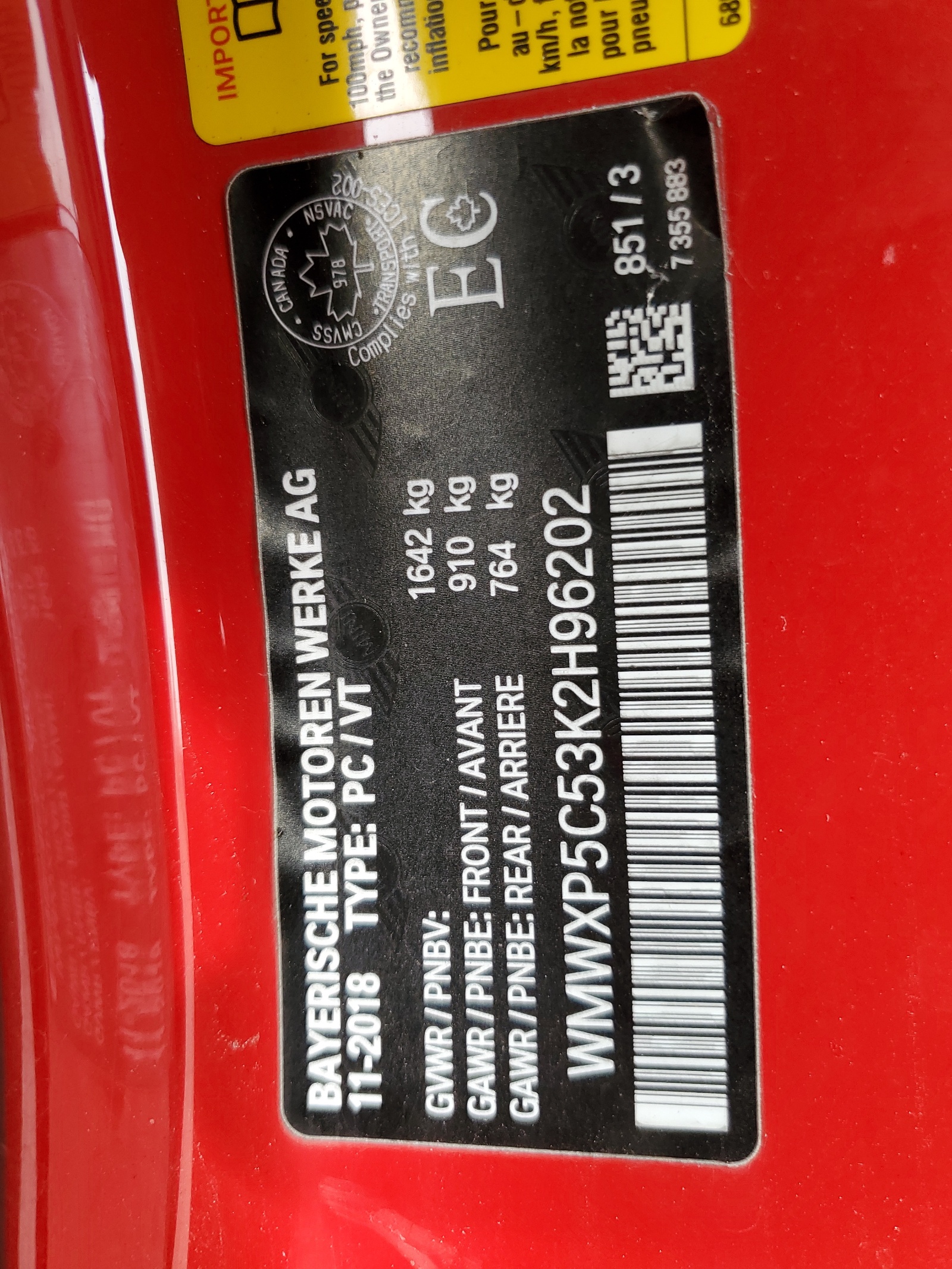 WMWXP5C53K2H96202 2019 Mini Cooper