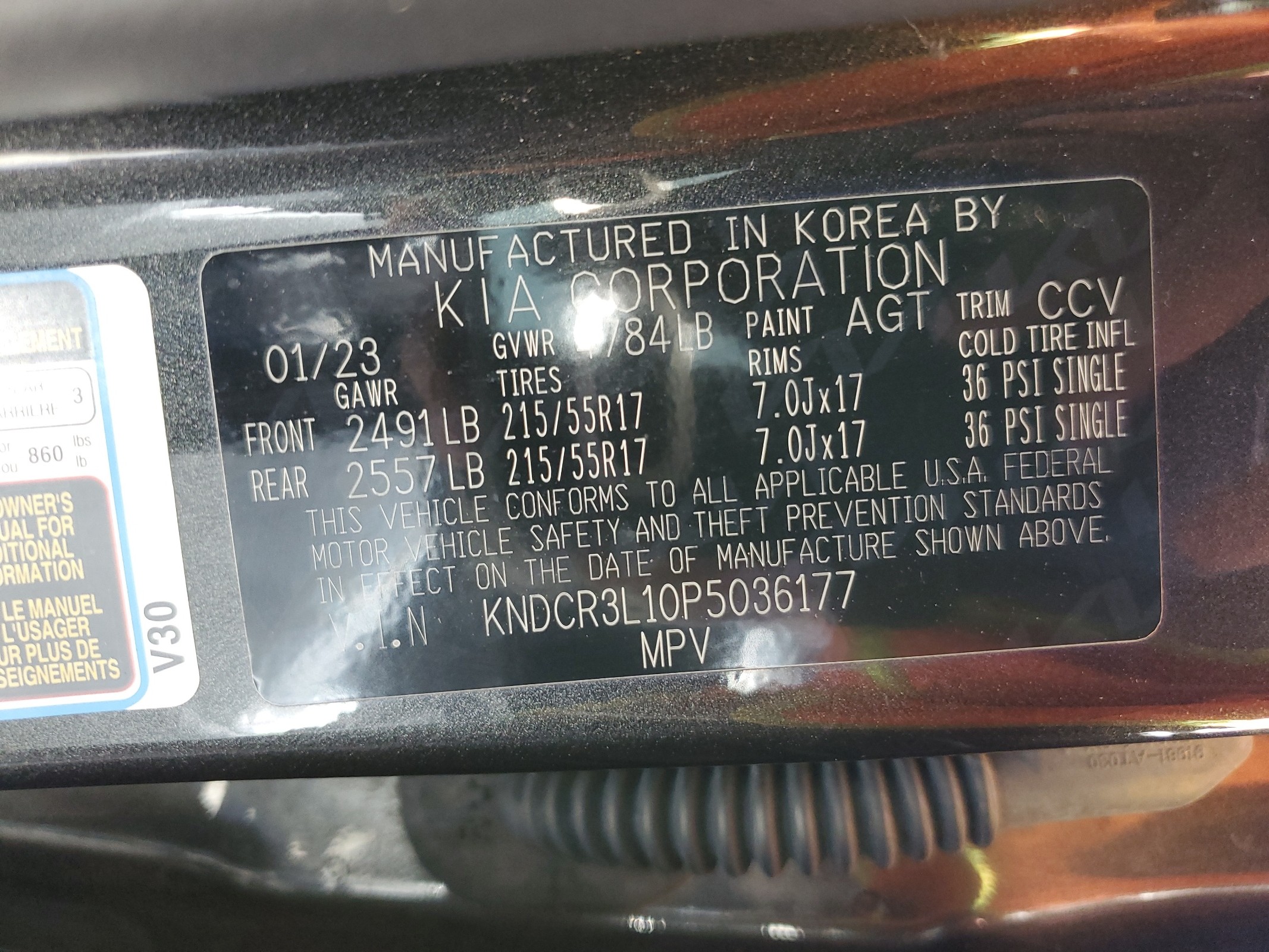 KNDCR3L10P5036177 2023 Kia Niro Wind