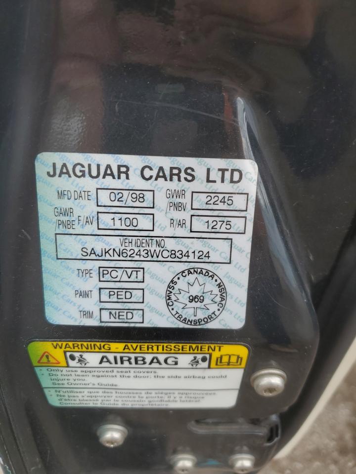 1998 Jaguar Vandenplas VIN: SAJKN6243WC834124 Lot: 62426344