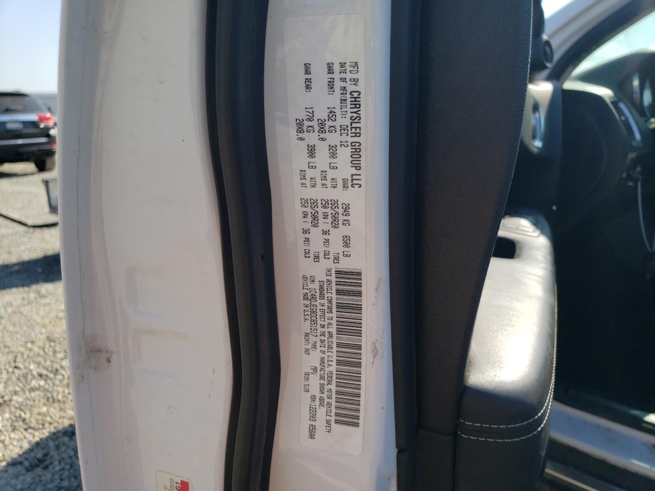 2013 Dodge Durango Citadel VIN: 1C4RDJEG8DC651517 Lot: 63912974