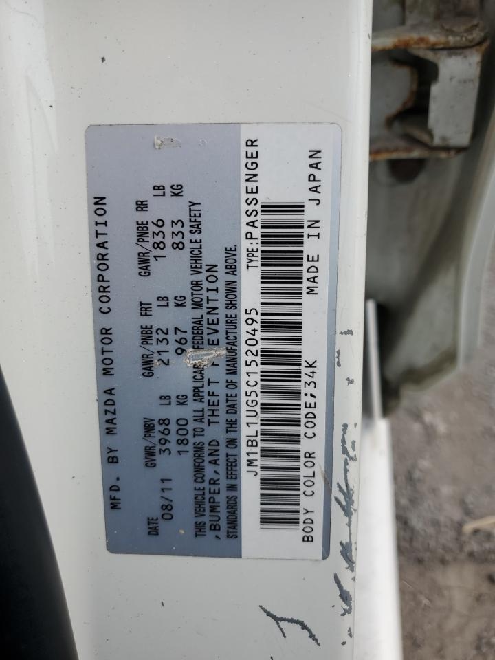 2012 Mazda 3 I VIN: JM1BL1UG5C1520495 Lot: 64623234