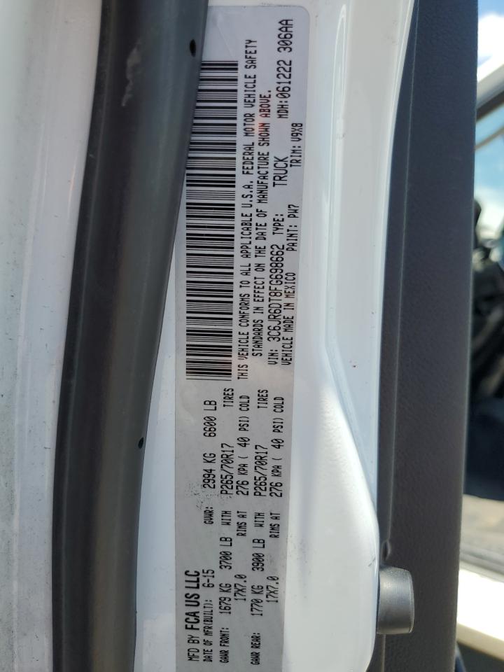 2015 Ram 1500 St VIN: 3C6JR6DT8FG698662 Lot: 63489934