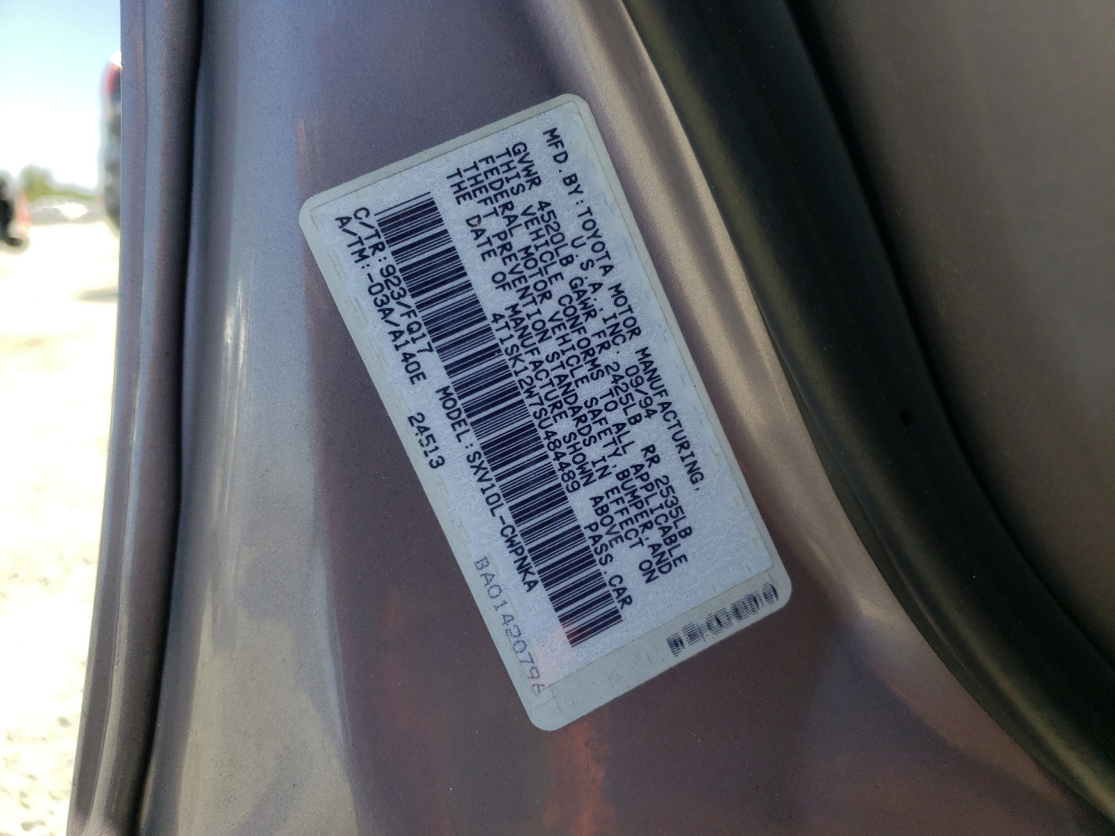 4T1SK12W7SU484489 1995 Toyota Camry Le