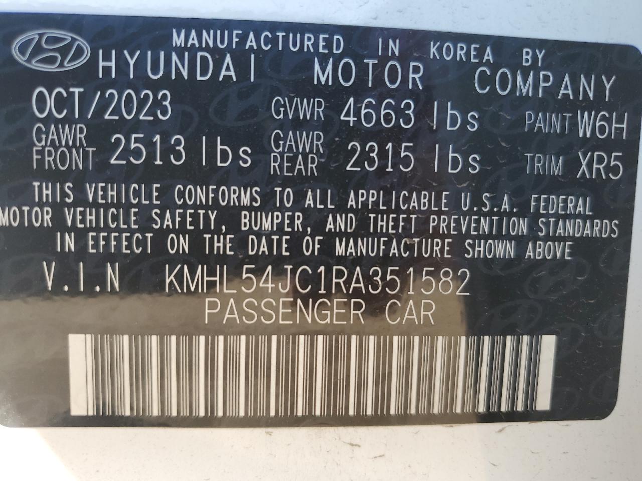 KMHL54JC1RA351582 2024 HYUNDAI SONATA - Image 12