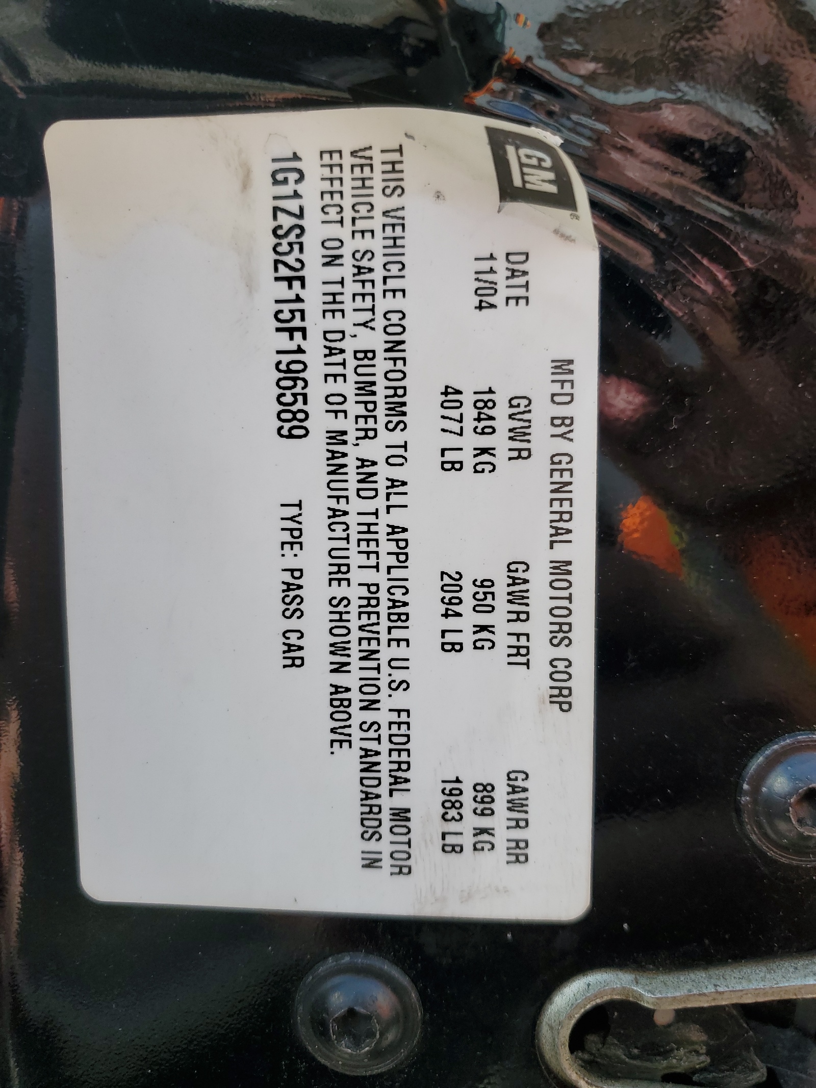 1G1ZS52F15F196589 2005 Chevrolet Malibu