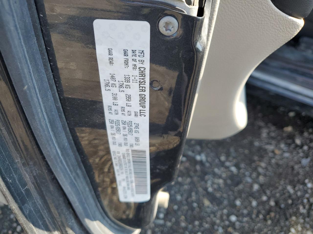 2011 Chrysler Town & Country Touring L VIN: 2A4RR8DG6BR656354 Lot: 62455474